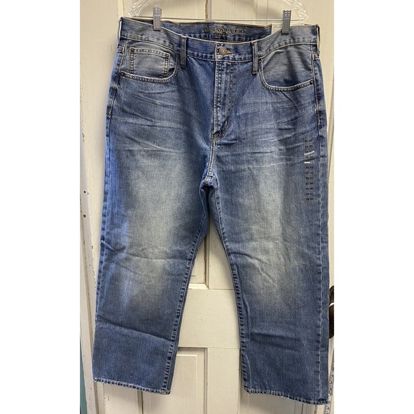 NWT American Eagle Loose Fit Jeans Men’s Size 38x30 Medium Indigo Wash - Picture 1 of 5